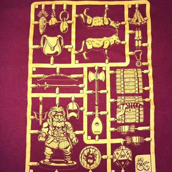 Dungeons & Dragons cinnamon red graphic T-shirt Lootcrate Exclusive 2XL - Picture 3 of 4